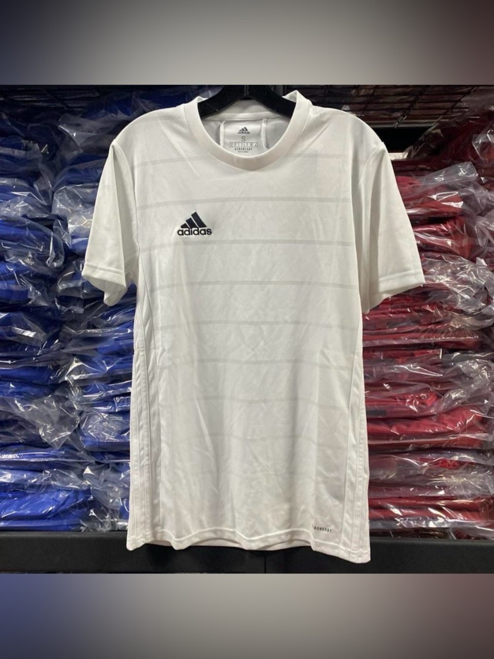 Adidas Men’s Campeon 21 Soccer Jersey White Black (GN5719) Athletic Small NWT